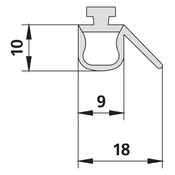 Kermi Dichtleiste waagerecht x2, 47104, 564mm/464mm, 2534094