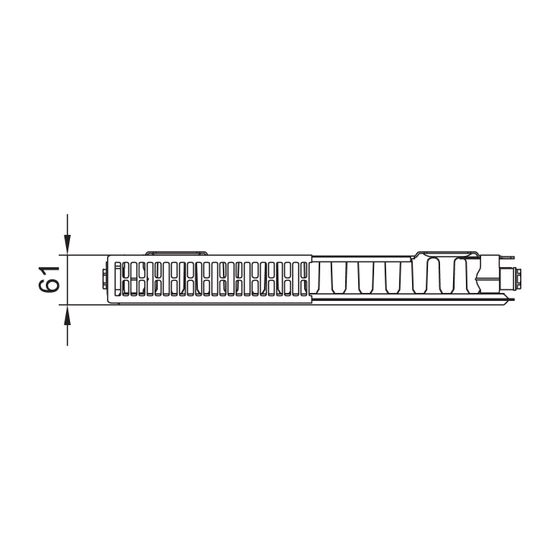 Kermi Profil-K Flachheizkörper Typ 11 Weiß 900x61x3000mm mit Abdeckung 4170W bei 75/65/20 Grad C