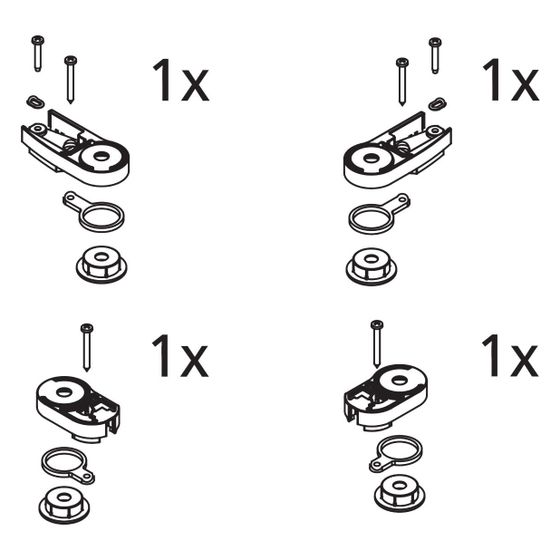 Kermi Lager Set oben, EBAT021, Weiß, 2533999
