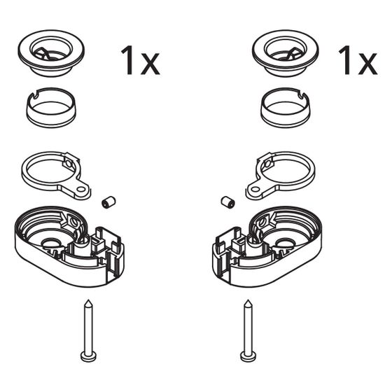 Kermi Lager Set unten, EBAT027, Silber Hochglanz, 2534017
