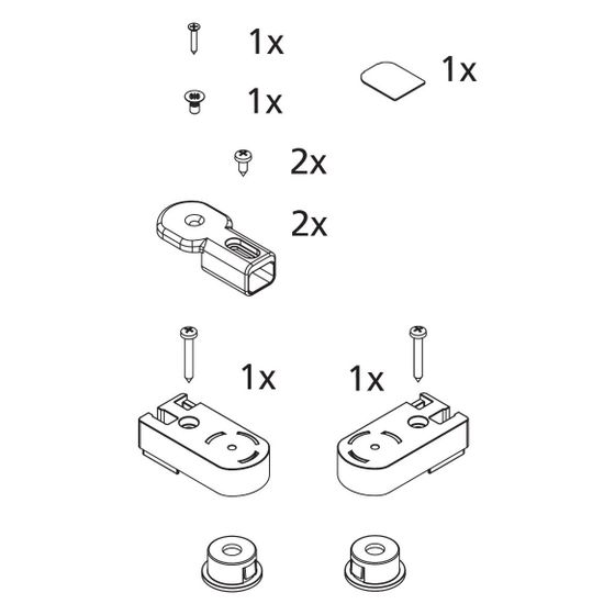 Kermi Lager Set oben, EBCC010, Silber Mattglanz/Silber Hochglanz/Weiß, 2534738