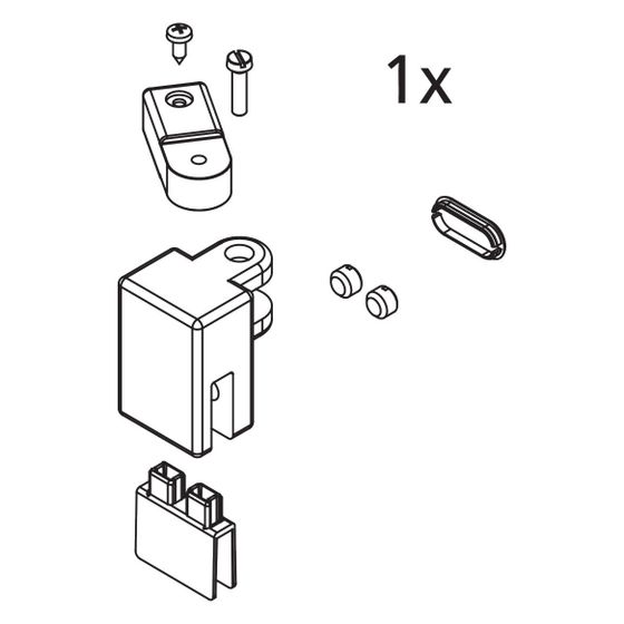 Kermi Stabilisierung Kopf Set, EBCC014, Silber Hochglanz, 2534746