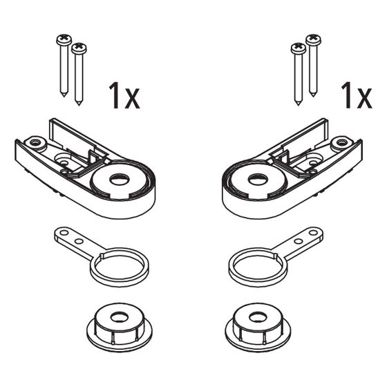 Kermi Lager Set oben, EBDI016, Silber Hochglanz, 2535000