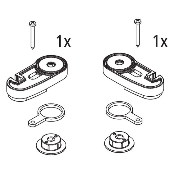 Kermi Lager Set oben, EBDI017, Silber Hochglanz, 2535003