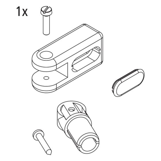Kermi Stabilisierung Wand Set, EBRA014, Weiß, 2535024