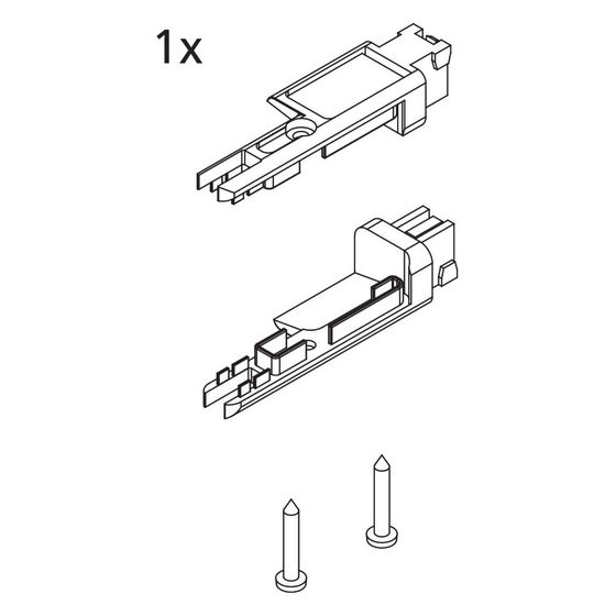 Kermi Eckverbinder Set, EBI2025, Silber Mattglanz, 2534206