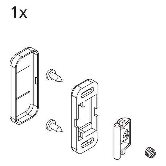 Kermi Türschließer Set, EBI2031, Silber Mattglanz, 2533882