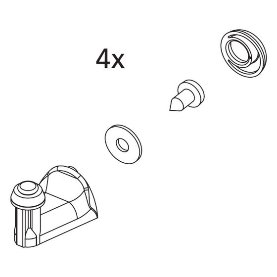 Kermi Führungshaken Set, EBIN014, Weiß, 2533895