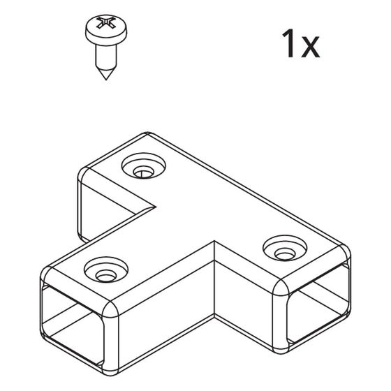 Kermi T-Stück Stabilisierungs Set, EBLI045, Silber Hochglanz/Chrom, 2539322