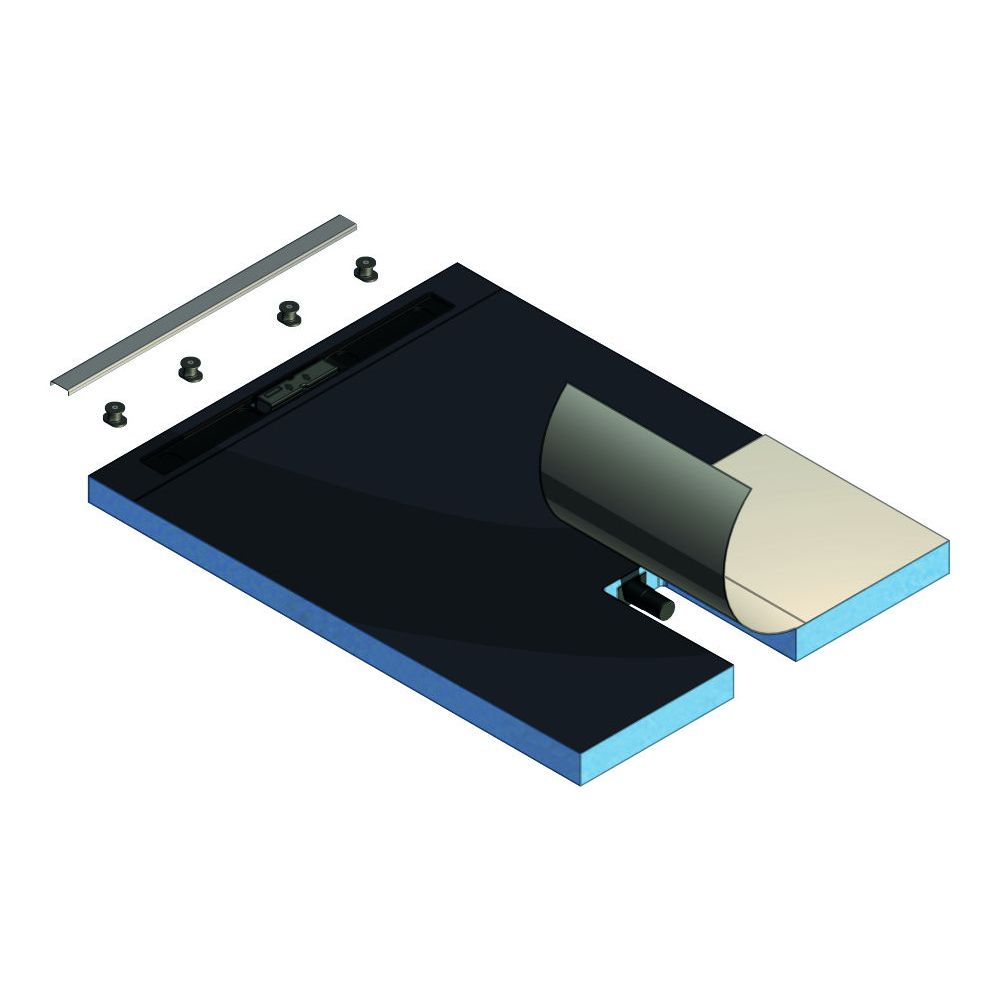 Kermi Komplettboard Line E70 090090 L 900 x B 900 x H 70 mm, Rinnenl. 300... KERMI-BCE700900903K 4051484939368 (Abb. 2)