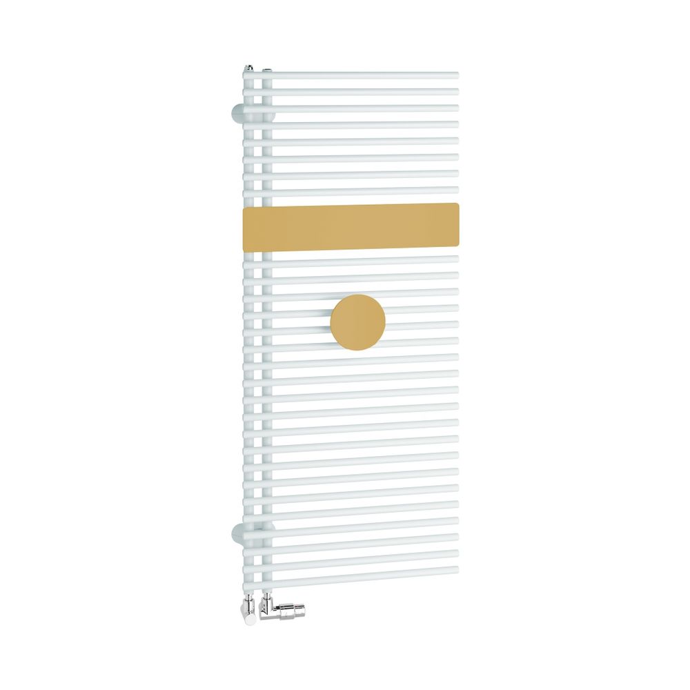 Kermi Credo Half round Badheizkörper 1805x46x600mm, Anschluss links, 800W bei 75... KERMI-E1N1A1800602L3K 4063769223185 (Abb. 2)