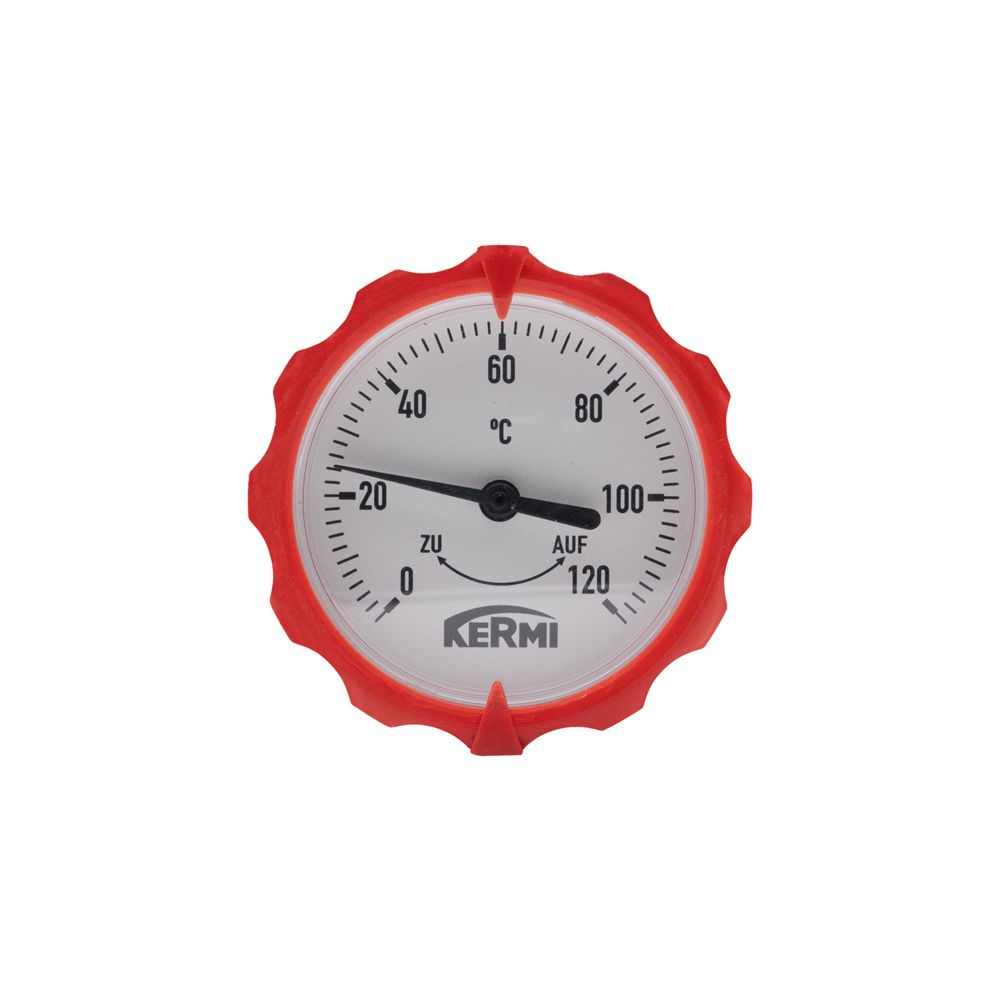 Kermi Aufsteckbares Thermometer rot Vorlauf, für Heizkreis ungemischt/gemischt... KERMI-W90248 4037486679327 (Abb. 1)