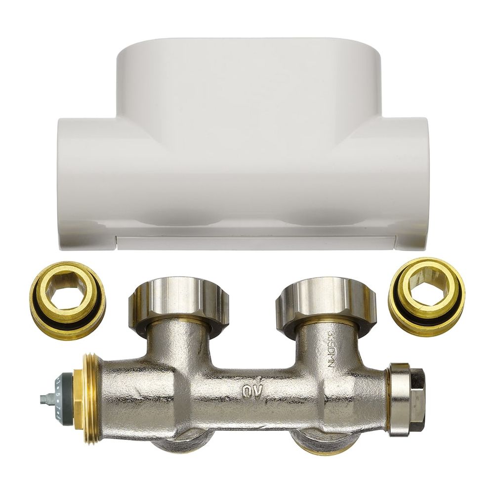 Kermi Ventilhahnblock DG inkl. Blende mit dynamischer Durchflussregelung, Chrom... KERMI-ZV02120002 4037486002149 (Abb. 2)