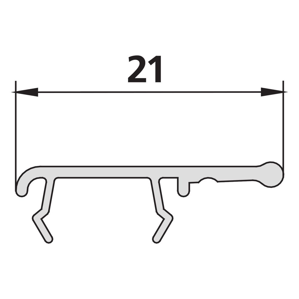 Kermi Dicht- und Mitnehmerleiste x1, 4701, 2000mm, 6037701... KERMI-6037701 4051484930709 (Abb. 2)