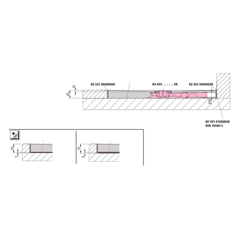 Kermi Komplettboard Point E65 120090 L 1200 x B 900 x H 65 mm... KERMI-BAE65120090XK 4051484938569 (Abb. 7)