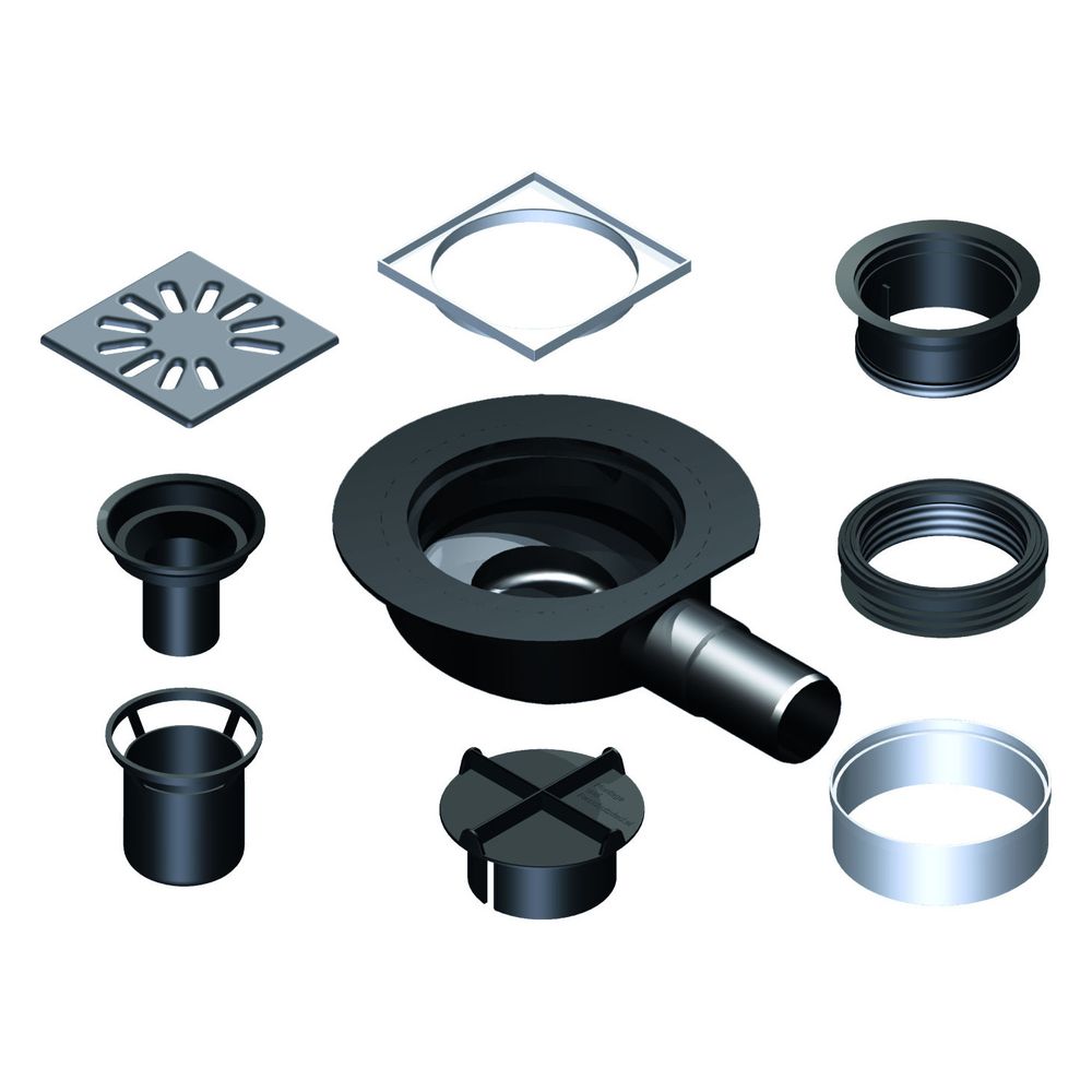 Kermi Ablauf Point A6X 040 Point Ablauf waagerecht flach DN 40... KERMI-BAA6X040000XK 4051484938521 (Abb. 5)