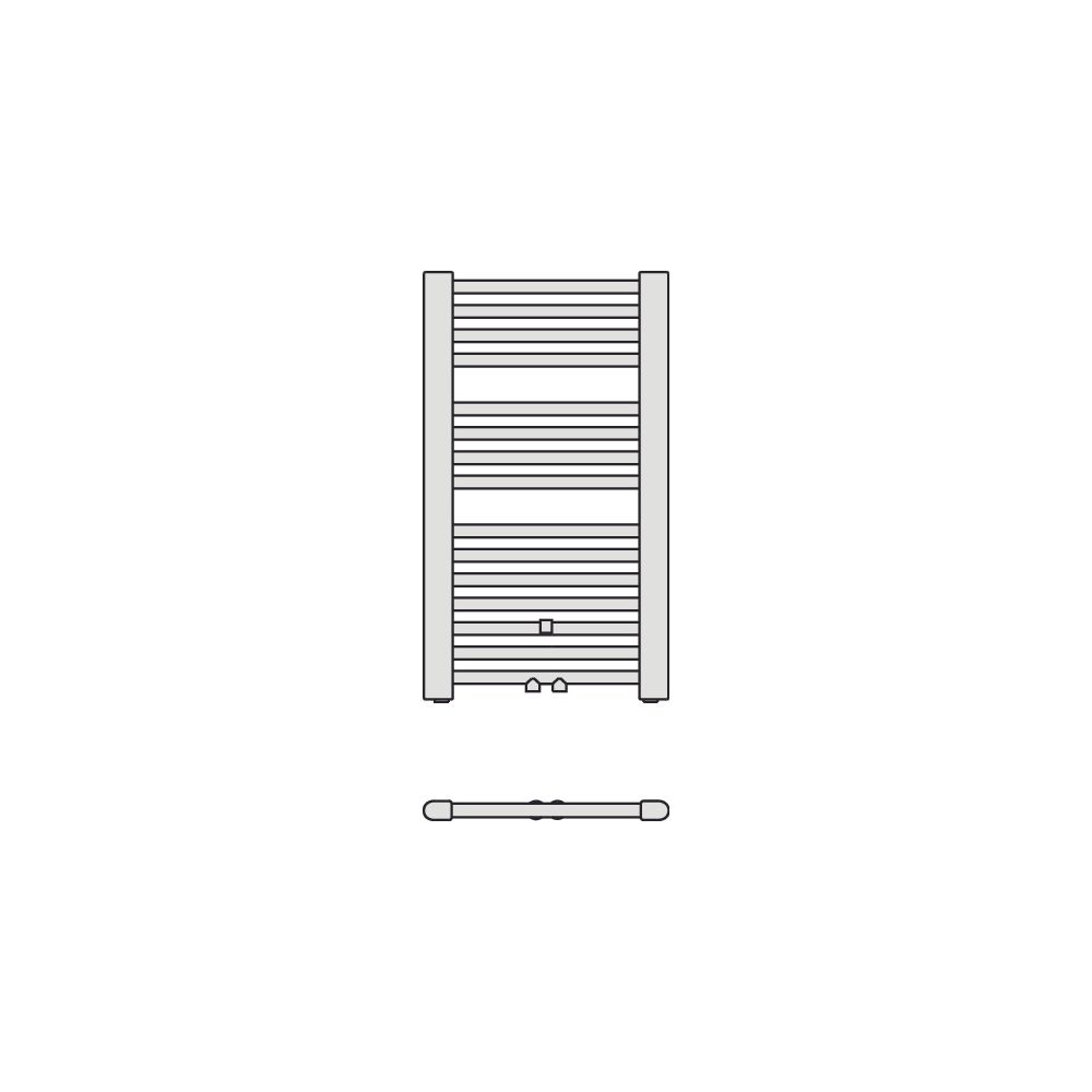Kermi Basic-50 gerade Badheizkörper 1770x35x749mm, Anschluss mittig/seitlich, 12... KERMI-E001M1800752XXK 4037486610641 (Abb. 6)
