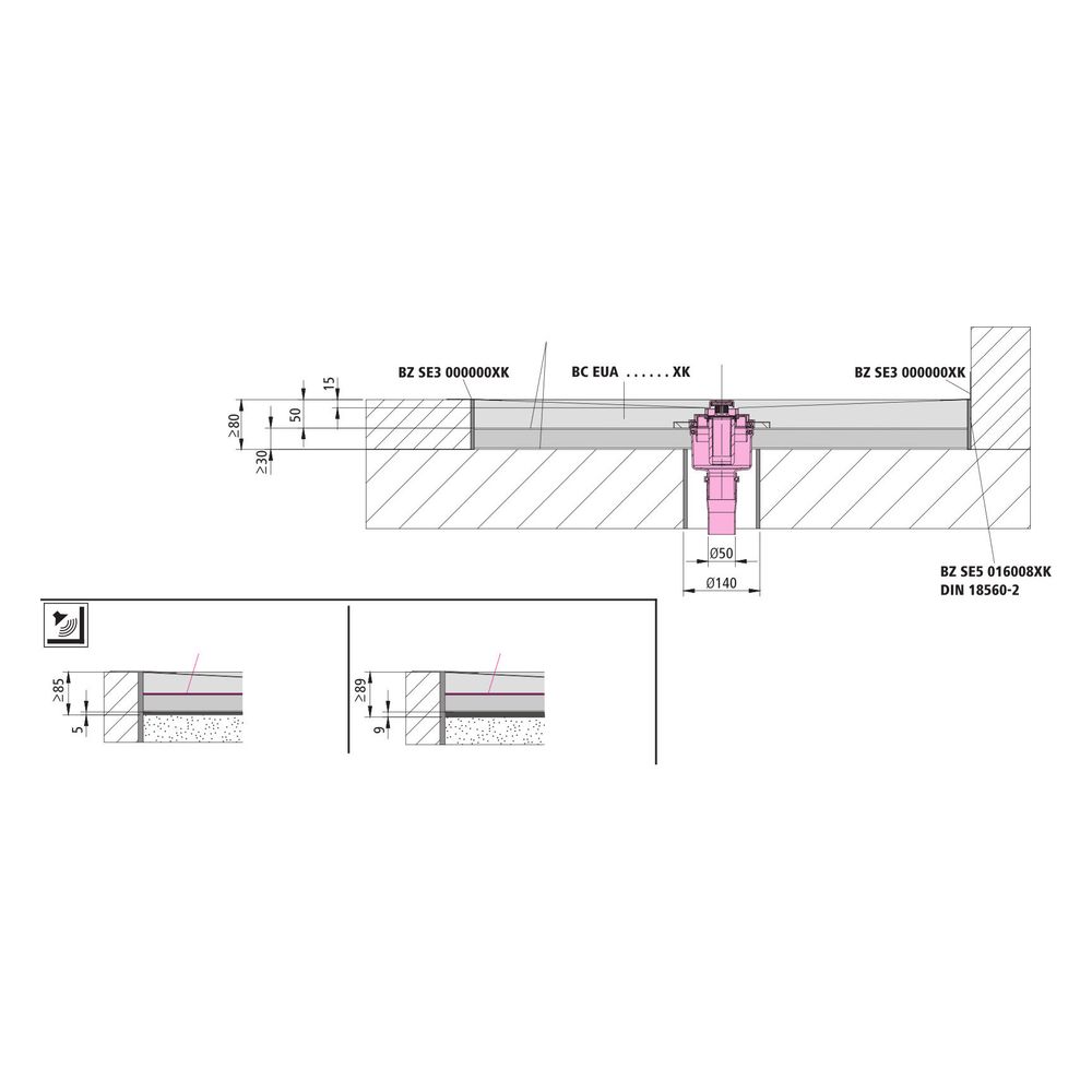 Kermi Ablauf Line A13 050 Line Ablauf Rinne DN50 senkr. III... KERMI-BCA13050000XK 4051484939146 (Abb. 4)