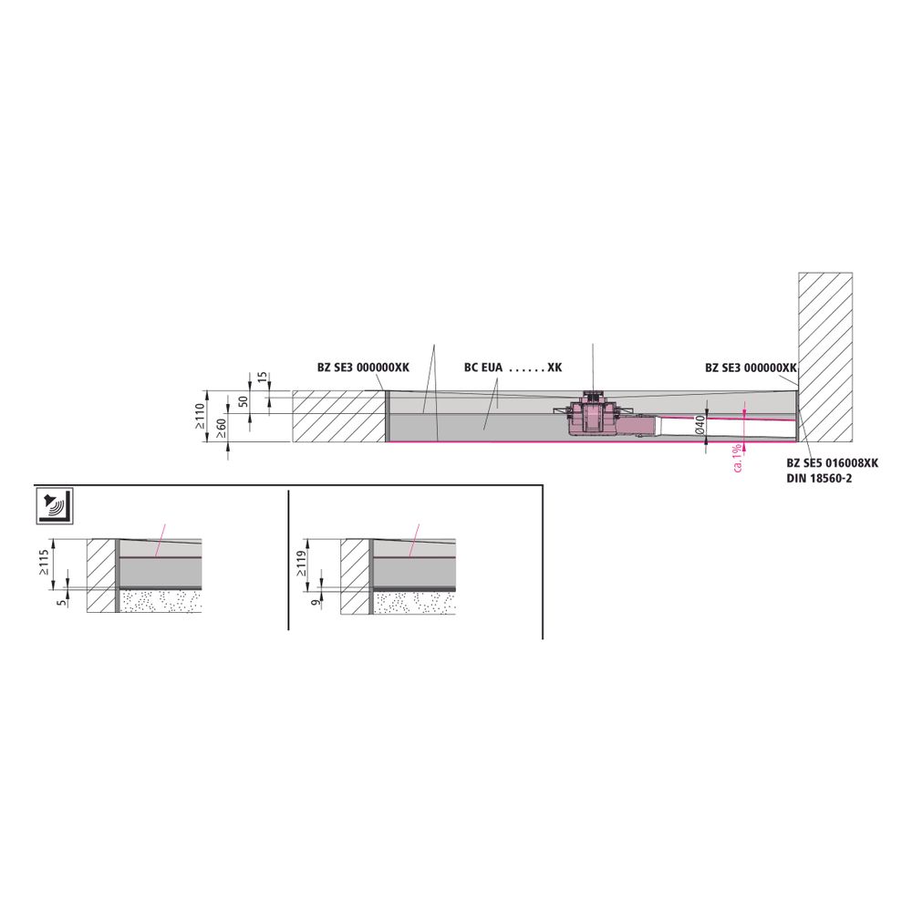 Kermi Board Line HUB 087106 L 870 x B 1060 x H 140 mm... KERMI-BCHUB087106XK 4051484939801 (Abb. 7)