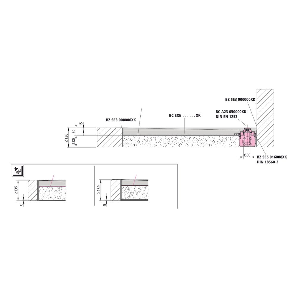 Kermi Board Line EXE 100100 L 1000 x B 1000 x H 50 mm... KERMI-BCEXE100100XK 4051484939719 (Abb. 7)