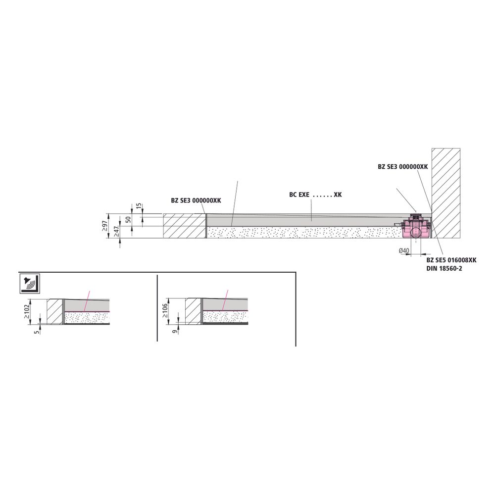 Kermi Ablauf Line A33 040 Line Ablauf Rinne DN40 waagr. III... KERMI-BCA33040000XK 4051484939177 (Abb. 4)