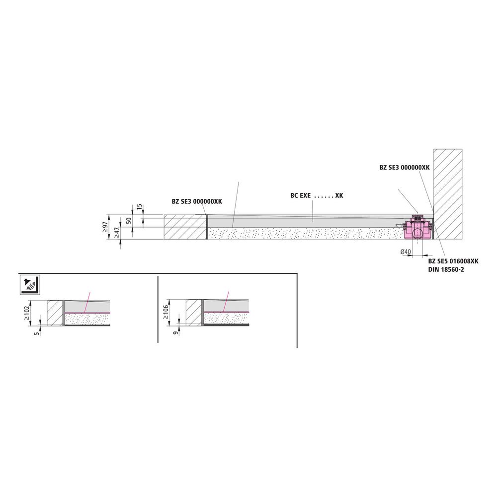 Kermi Ablauf Line A33 040 Line Ablauf Rinne DN40 waagr. III... KERMI-BCA33040000XK 4051484939177 (Abb. 7)