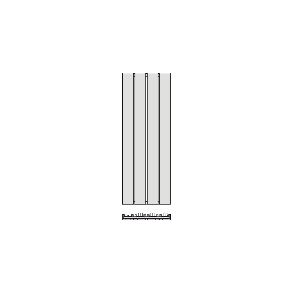 Kermi Beams Designheizkörper 1800x100x660mm 2385W bei 75/65/20 Grad C, Weiß... KERMI-D1N101800662XXK 4037486003719 (Abb. 6)