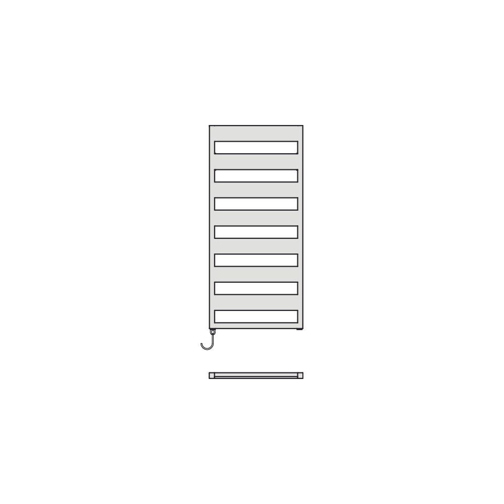 Kermi Casteo-E elektrischer Badheizkörper 986x30x600mm WRX Anschluss rechts 600W... KERMI-CTE101000602SXK 4051487970498 (Abb. 7)