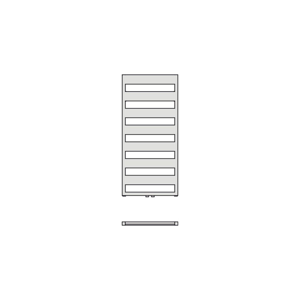 Kermi Casteo Badheizkörper 1806x30x600mm, 878W bei 75/65/20 Grad C, Weiß SG... KERMI-CTN1M1800602XXK 4037486460482 (Abb. 9)