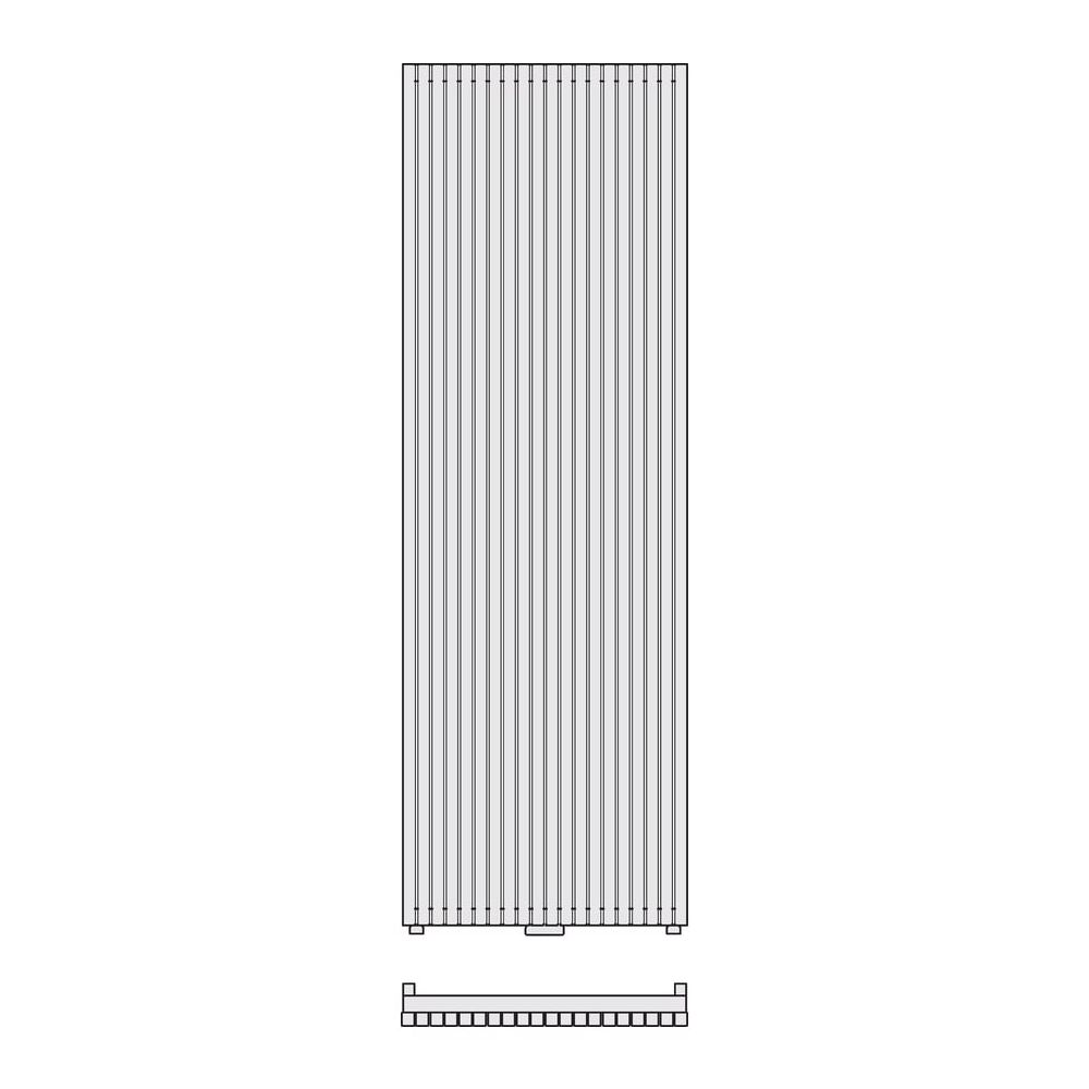 Kermi Decor-Arte Pure vertikal Designheizkörper 2000x595x96mm braun metallic... KERMI-D3N1V200060QXXK  (Abb. 2)