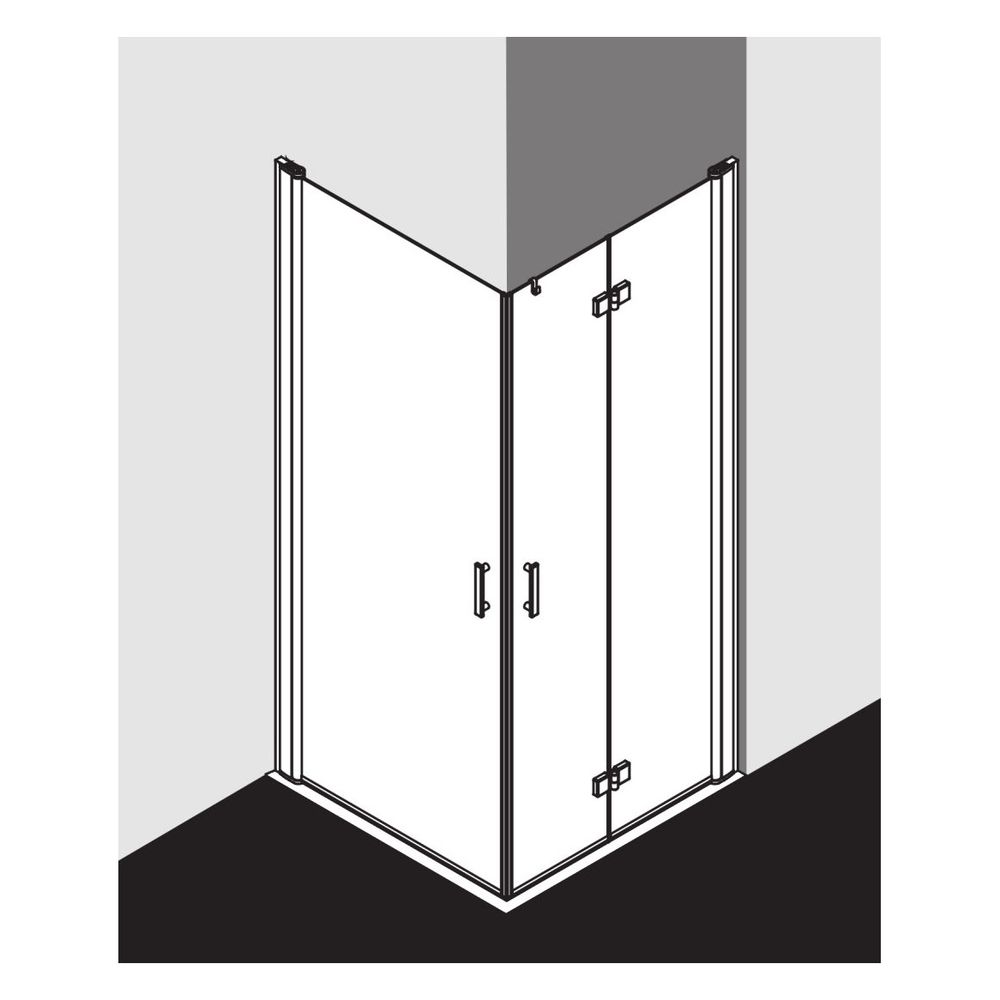 Kermi Duschkabine Diga Eckeinstieg Pendeltür Halbteil 1EL 2017x1230x22mm ESG Klar ... KERMI-DI1EL12320VAK 4046383942892 (Abb. 4)