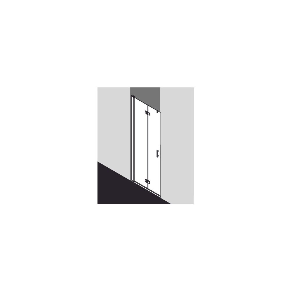 Kermi Duschkabine Diga Pendel-Falttür 2DL 2017x1100x22mm ESG Klar 6mm Silber Hochg... KERMI-DI2DL11020VPK 4051484116868 (Abb. 3)