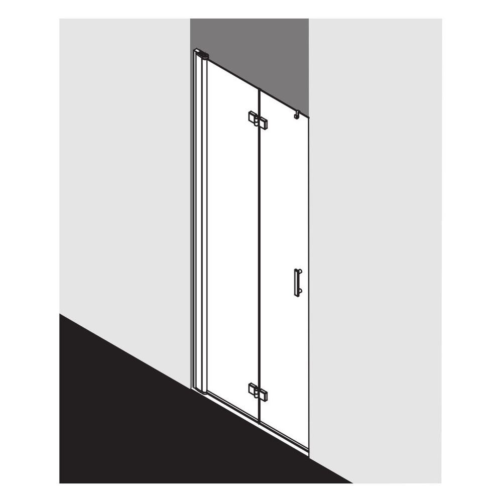 Kermi Duschkabine Diga Pendel-Falttür 2DL 2017x1100x22mm ESG Klar 6mm Silber Hochg... KERMI-DI2DL11020VPK 4051484116868 (Abb. 4)