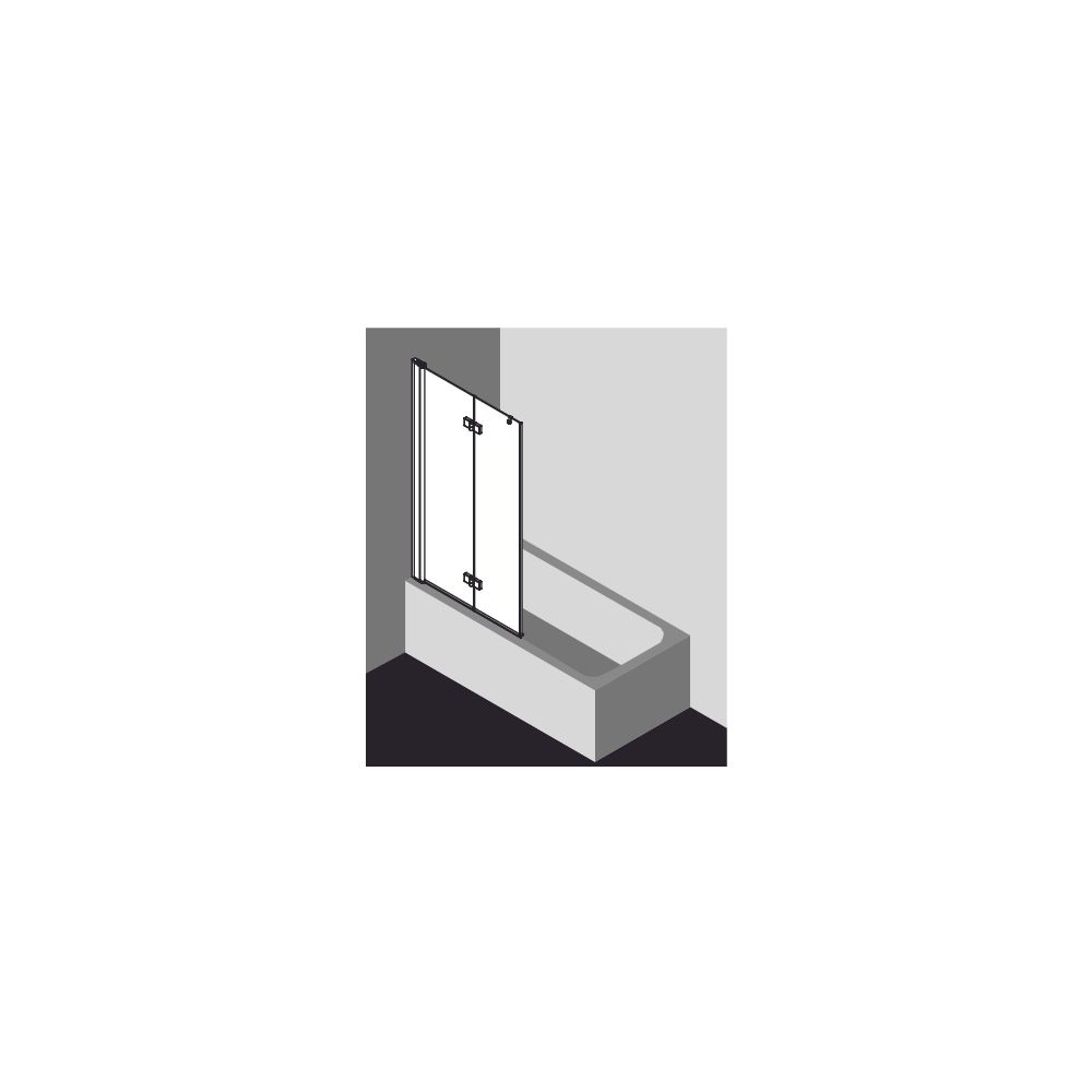 Kermi Faltwand Diga Badewannenaufsatz 2F 2PL 1517x1000x22mm ESG Klar 6mm Silber Ho... KERMI-DI2PL10015VPK 4051484118220 (Abb. 3)