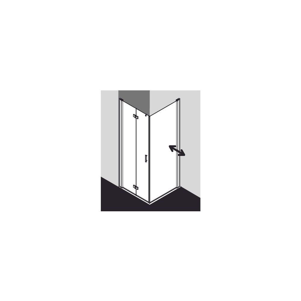 Kermi Duschkabine Diga Pendel-Falttür 2SL 1867x700x22mm ESG Klar 6mm Silber Hochg... KERMI-DI2SL07018VAK 4051484118534 (Abb. 18)