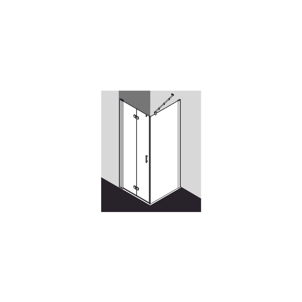 Kermi Duschkabine Diga Pendel-Falttür 2SL 1867x700x22mm ESG Klar 6mm Silber Hochg... KERMI-DI2SL07018VAK 4051484118534 (Abb. 16)