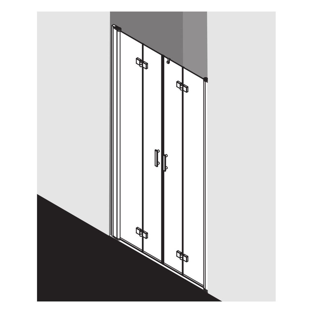 Kermi Duschkabine Diga Pendel-Falttür 4T 2T4 1867x1400x22mm ESG Klar 6mm Silber Ho... KERMI-DI2T414018VPK 4046383853082 (Abb. 4)