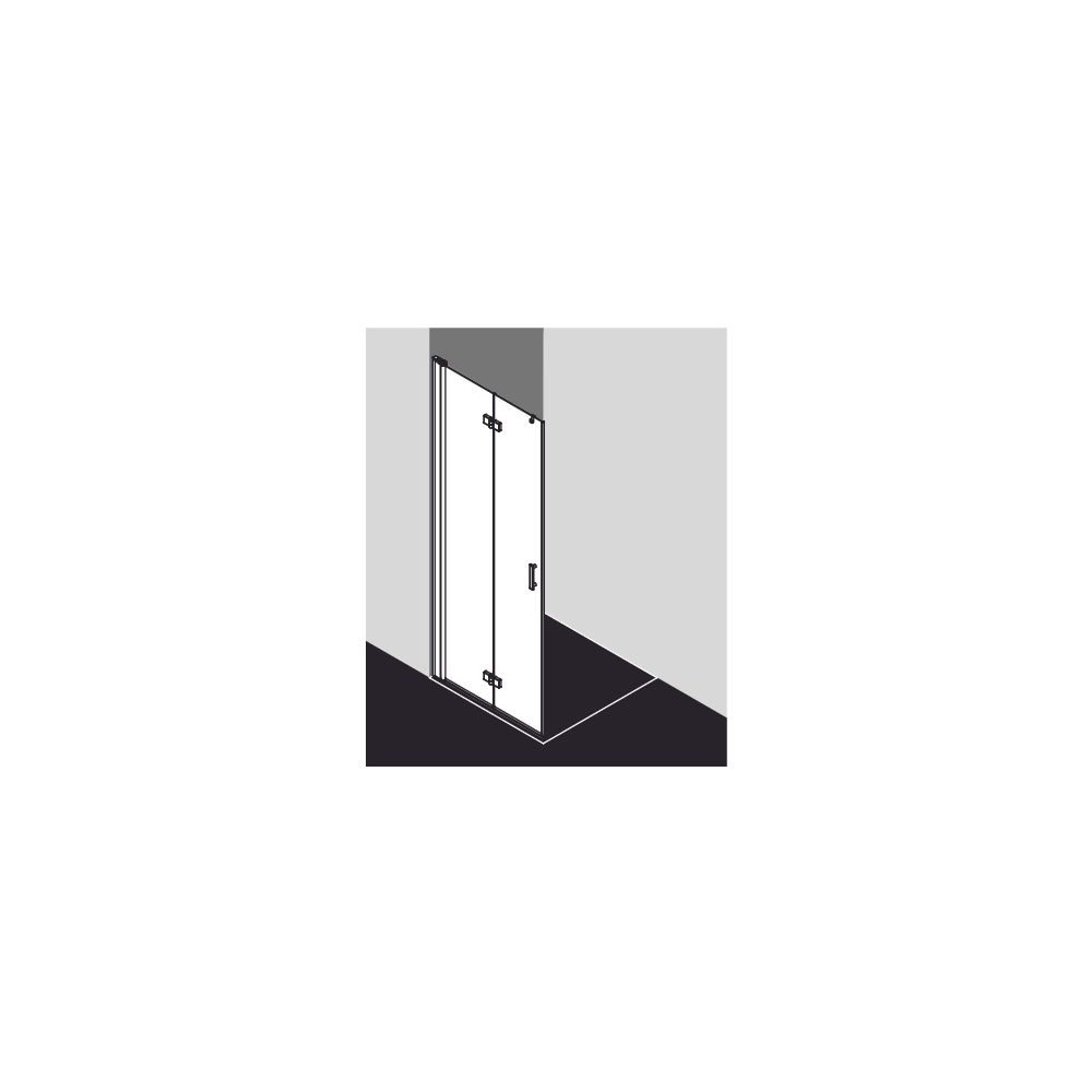 Kermi Walk-In Wall Diga Pendel-Faltür 2YL 2017x1200x22mm ESG Klar 6mm Silber Hochg... KERMI-DI2YL12020VPK 4051484448235 (Abb. 3)