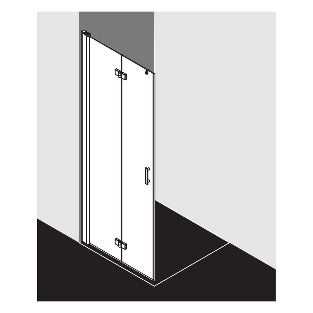Kermi Walk-In Wall Diga Pendel-Faltür 2YL 2017x1200x22mm ESG Klar 6mm Silber Hochg... KERMI-DI2YL12020VPK 4051484448235 (Abb. 4)