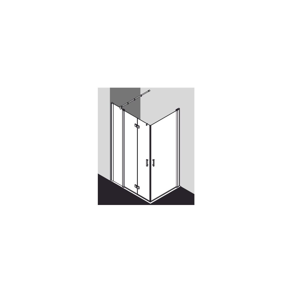 Kermi Duschkabine Diga Eckeinstieg 2T Pendel-Falttür Festfeld Halbteil F2L 2017x12... KERMI-DIF2L12320VAK 4051484122852 (Abb. 5)
