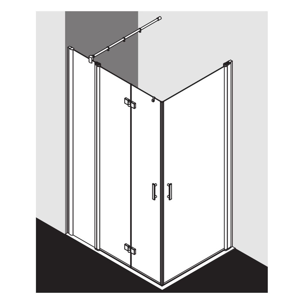 Kermi Duschkabine Diga Eckeinstieg 2T Pendel-Falttür Festfeld Halbteil F2L 2017x12... KERMI-DIF2L12320VAK 4051484122852 (Abb. 7)