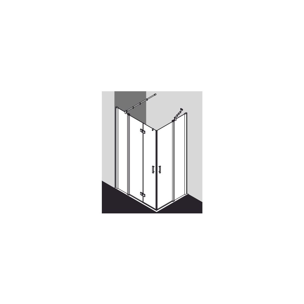 Kermi Duschkabine Diga Eckeinstieg 2T Pendel-Falttür Festfeld Halbteil F2L 2017x12... KERMI-DIF2L12320VAK 4051484122852 (Abb. 2)