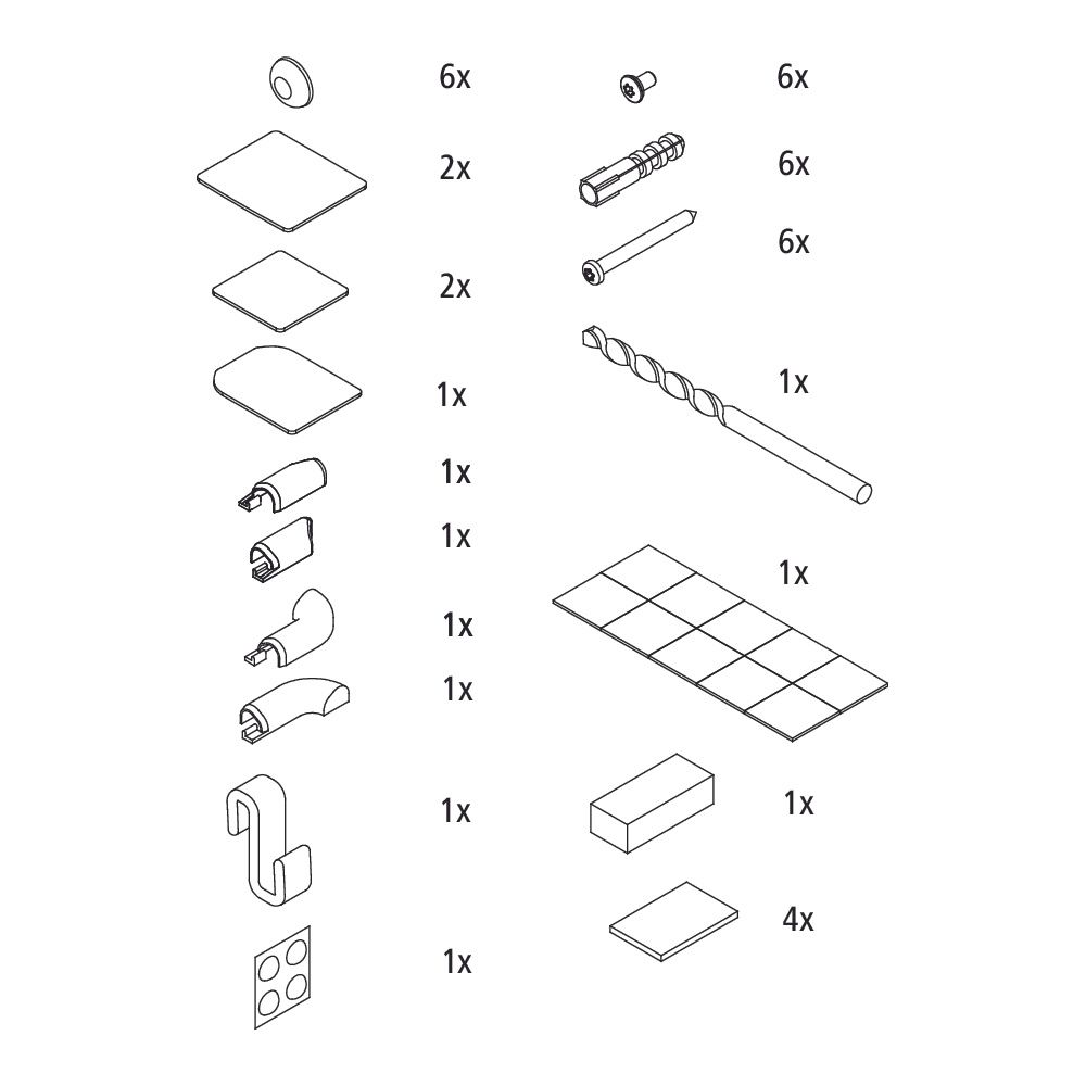 Kermi Montagekleinteile Set, EBLI017, Silber Hochglanz, 2535125... KERMI-2535125 4051484926306 (Abb. 3)