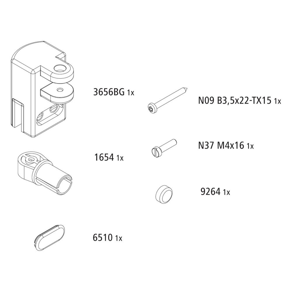 Kermi Glasaufnahme Set, EBPE021, Chrom, 2539096... KERMI-2539096 4051484928218 (Abb. 2)