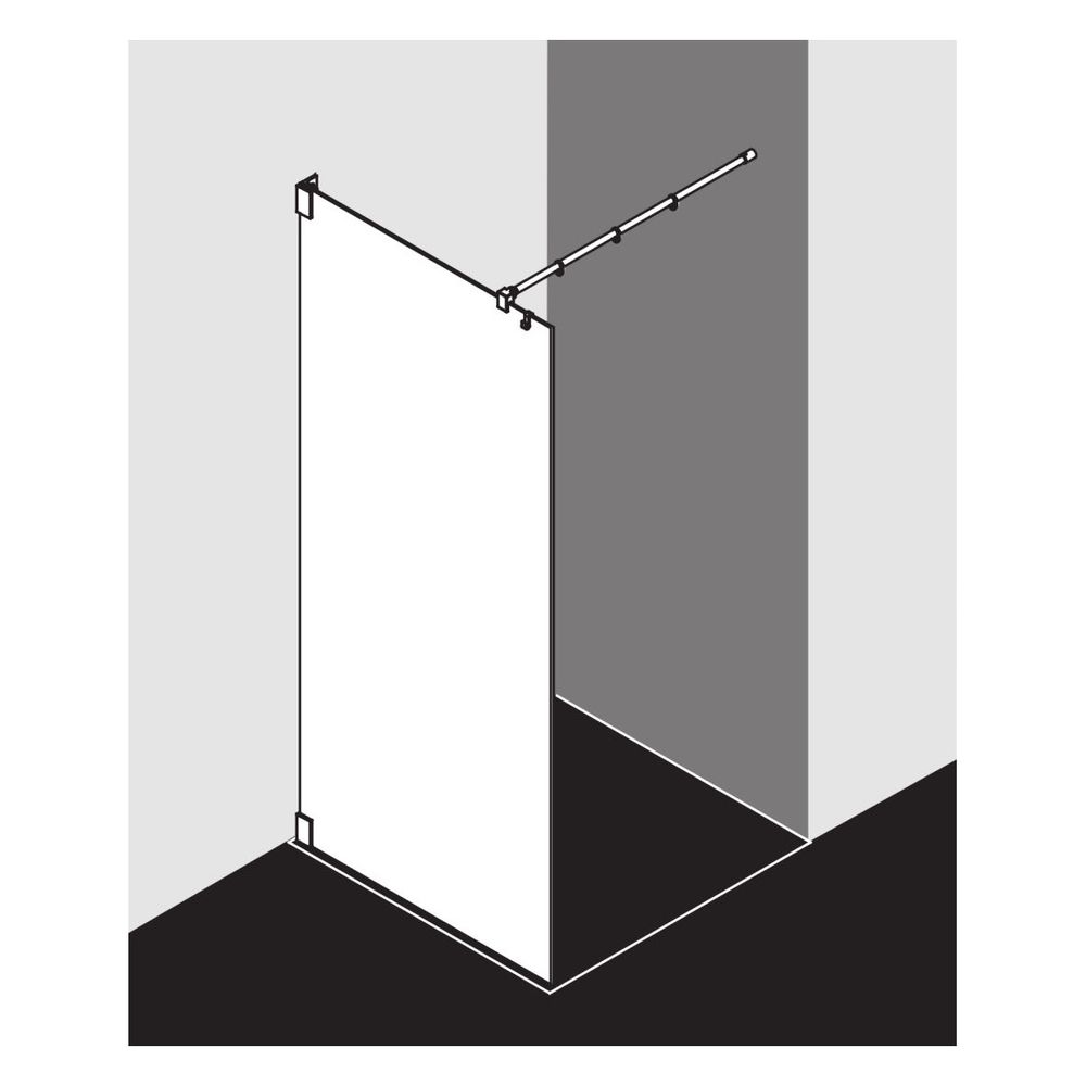 Kermi Walk-In Wall Filia TWF 2000x800x18mm ESG Klar 8mm Silber Hochglanz Anschlag ... KERMI-FITWF08020VAK 4051484380276 (Abb. 5)