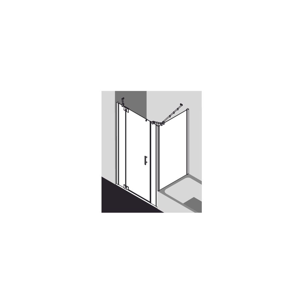 Kermi Duschkabine Filia XP Pendeltür 1F Festfeld 1GL 1850x1530x31mm ESG Klar 6mm ... KERMI-FX1GL15318VPK 4051484208709 (Abb. 10)