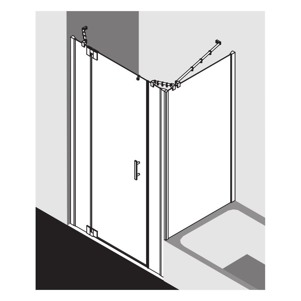 Kermi Duschkabine Filia XP Pendeltür 1F Festfeld 1GL 1850x1530x31mm ESG Klar 6mm ... KERMI-FX1GL15318VPK 4051484208709 (Abb. 13)