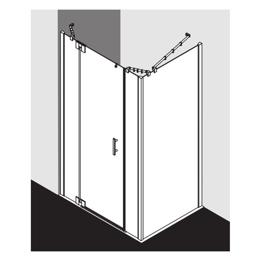 Kermi Duschkabine Filia XP Pendeltür 1F Festfeld 1GL 1850x1530x31mm ESG Klar 6mm S... KERMI-FX1GL15318VPK 4051484208709 (Abb. 7)