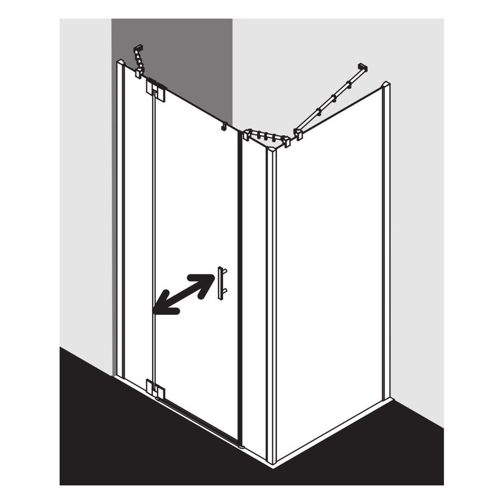 Kermi Duschkabine Filia XP Pendeltür 1F Festfeld 1GL 1850x1530x31mm ESG Klar 6mm S... KERMI-FX1GL15318VPK 4051484208709 (Abb. 4)