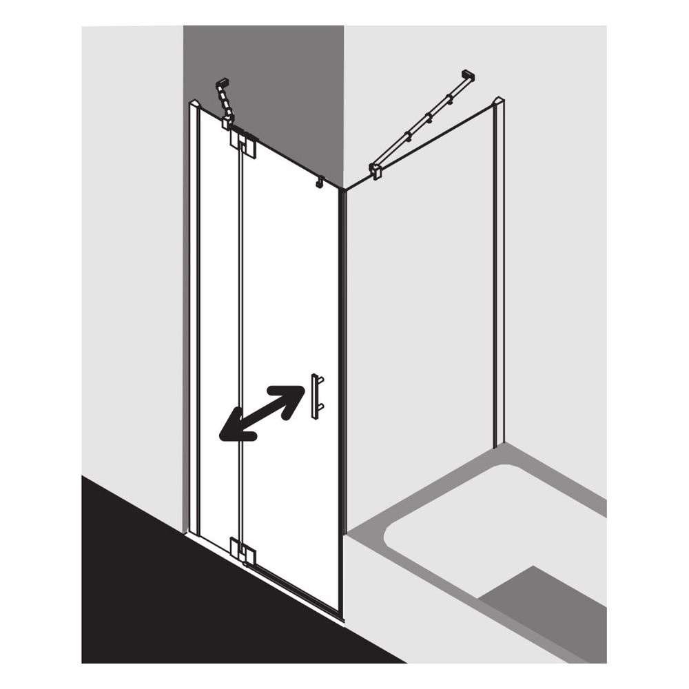 Kermi Duschkabine Filia XP Pendeltür 1F Festfeld 1WL 2000x900x31mm ESG Klar 6mm S... KERMI-FX1WL09020VAK 4051484185932 (Abb. 15)